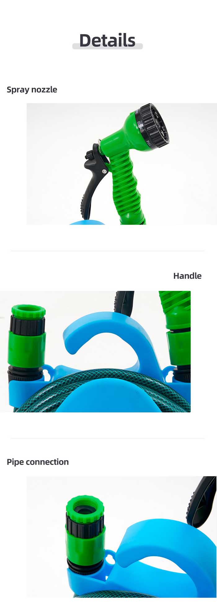 D&eacute;tails du mini enrouleur de tuyau d'arrosage 10Z01E