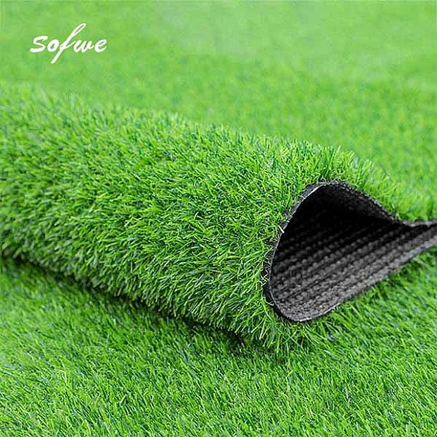 HF Patios Gazon Artificiel d’Extérieur en Gros avec Fibres en PE et PP, Support en Caoutchouc et Trous de Drainage - 80T02A