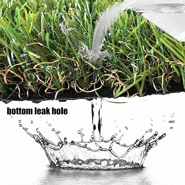 HF Patios Gazon Artificiel d’Extérieur en Gros avec Fibres en PE et PP, Support en Caoutchouc et Trous de Drainage - 80T02A