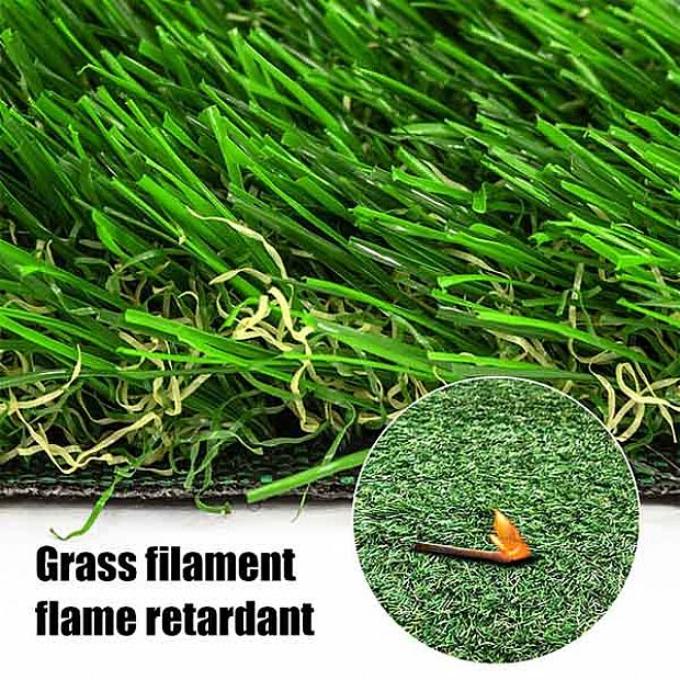 HF Patios Gazon Artificiel d’Extérieur en Gros avec Fibres en PE et PP, Support en Caoutchouc et Trous de Drainage - 80T02A