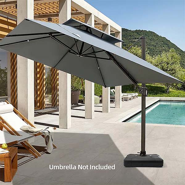 Base de parasol de patio avec roulettes - 12U02S