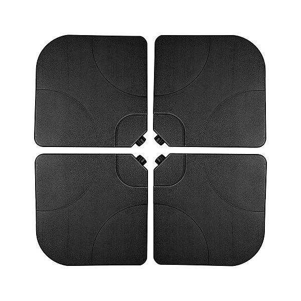 Base de parasol de patio décalée en porte-à-faux robuste, 4 pièces - 12U03C
