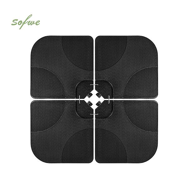 Base de parapluie d'extérieur décalée en porte-à-faux robuste, 4 pièces - 12U03D