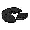 Base de parapluie remplie d'eau ou de sable en forme d'éventail, 4 pièces - 12U03E