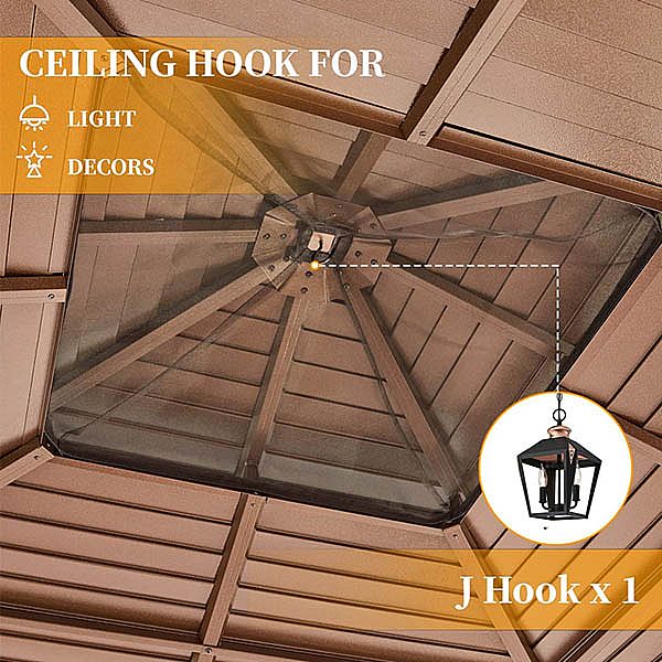 Pavillon extérieur en aluminium à double toit - 10G01C