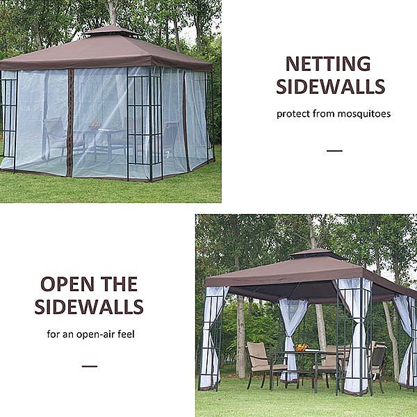 Abri avec tente grillagée - 10G01O