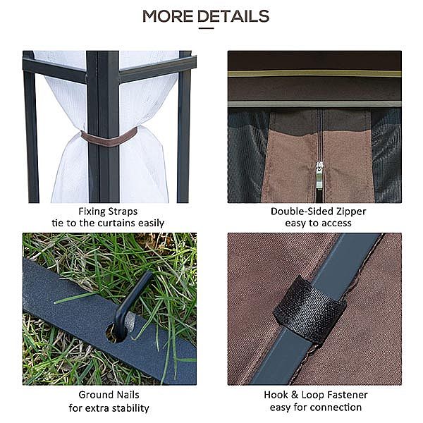 Abri avec tente grillagée - 10G01O