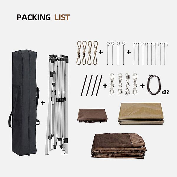 Tente de pavillon escamotable de luxe en aluminium pour l'extérieur - 10G01U