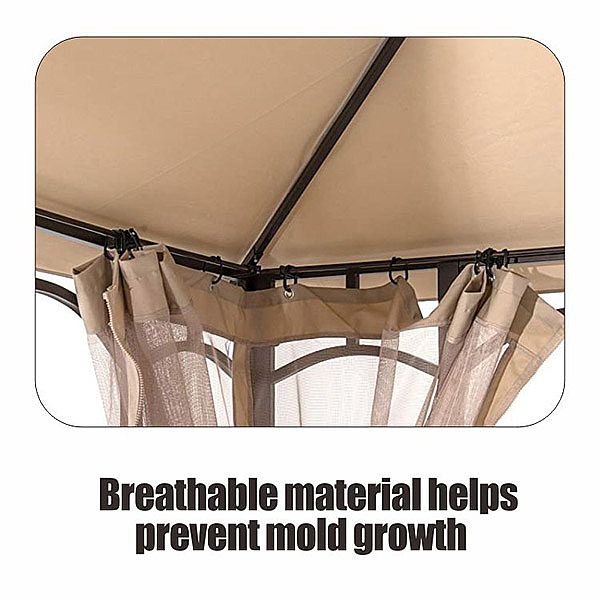 Pavillon extérieur en alliage d'aluminium avec moustiquaire - 10G01V