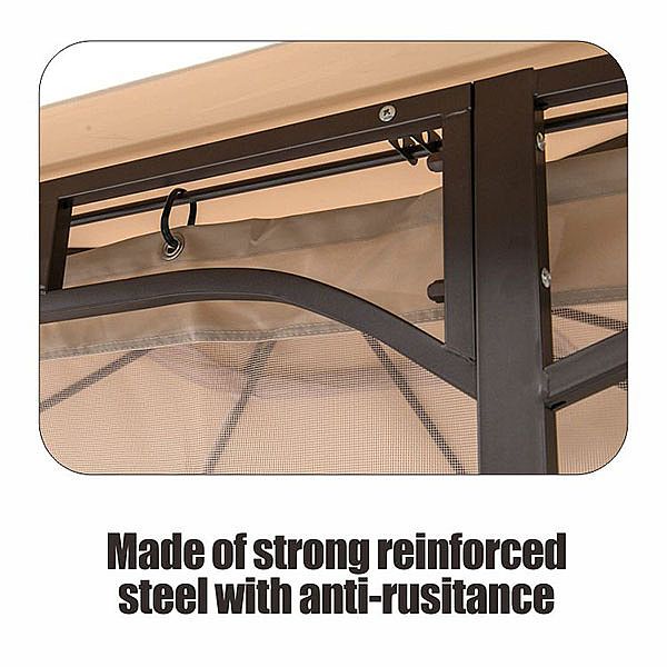 Pavillon extérieur en alliage d'aluminium avec moustiquaire - 10G01V