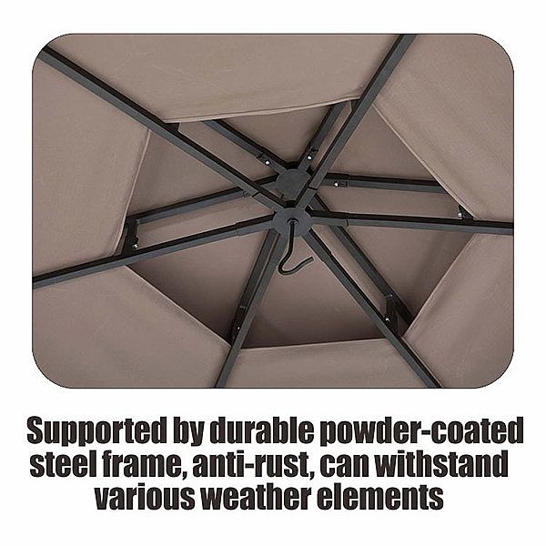 Tente pavillon de luxe extérieure hexagonale - 10G01W