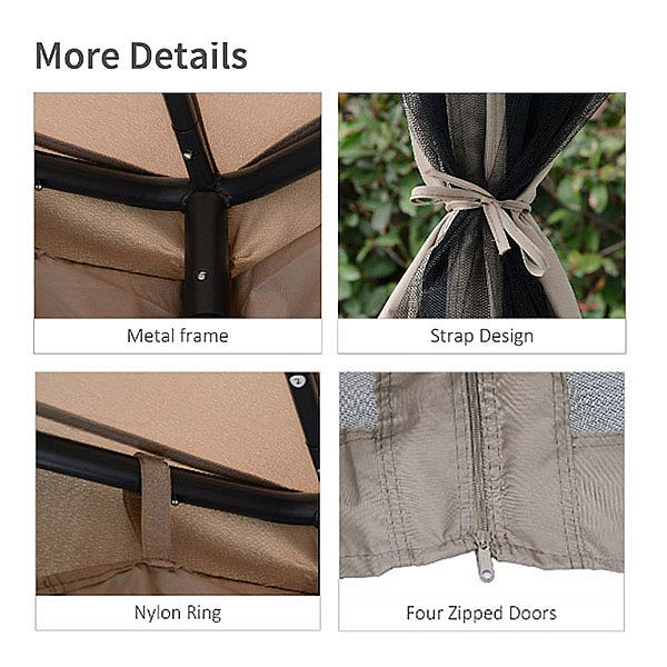 Tente de réception à toit en métal à 2 étages - 10G02C