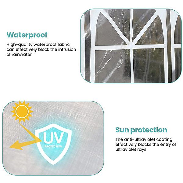 Tente pavillon extérieure avec 4 parois latérales amovibles - 10G02J