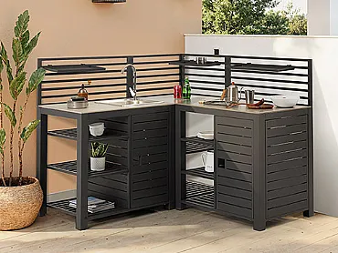 Aménagements de cuisines extérieures pour terrasses et jardins : une approche modulaire qui séduit