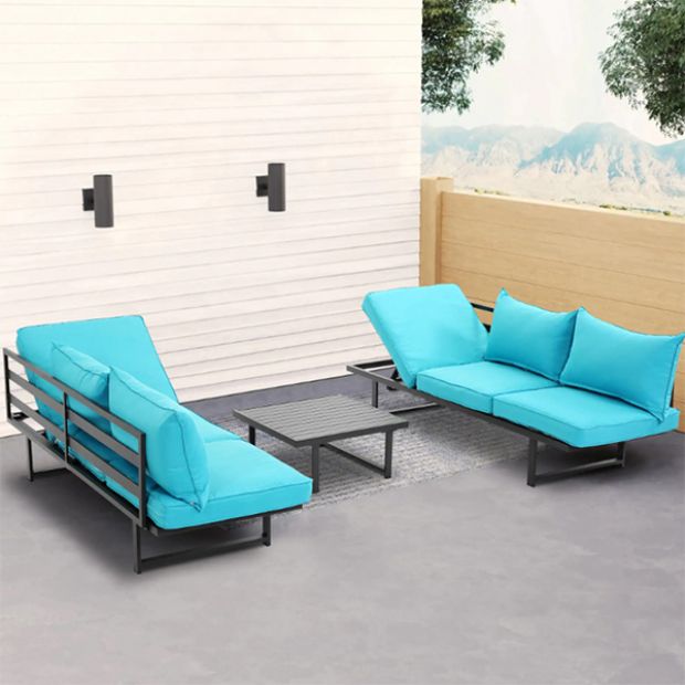 Ensemble de salon de piscine de meubles en métal d'extérieur de luxe - 11C01B