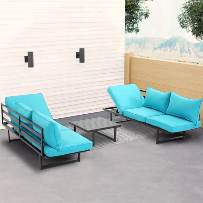 Ensemble de salon de piscine de meubles en métal d'extérieur de luxe - 11C01B