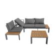 Canapé de luxe en aluminium pour meubles de cour - 11C01D