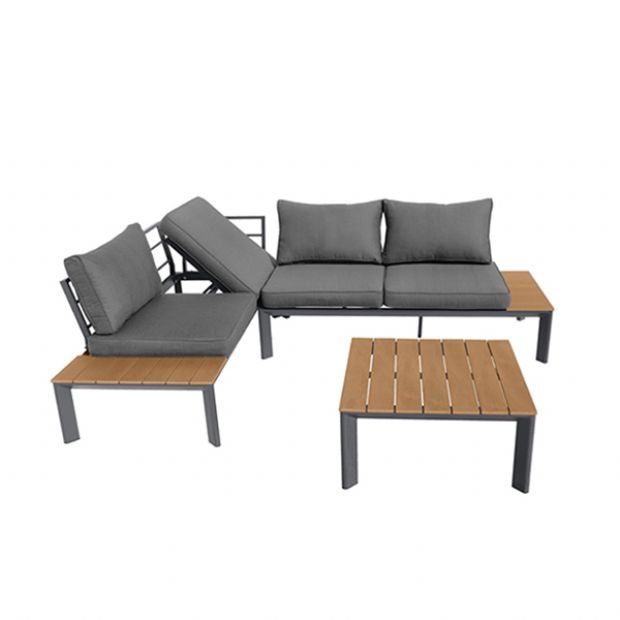 Canapé de luxe en aluminium pour meubles de cour - 11C01D