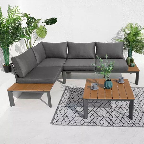 Canapé de luxe en aluminium pour meubles de cour - 11C01D