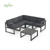 Canapé d'extérieur en forme de V en aluminium 4 pièces - 11C01H