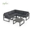 Canapé d'extérieur en forme de V en aluminium 4 pièces - 11C01H