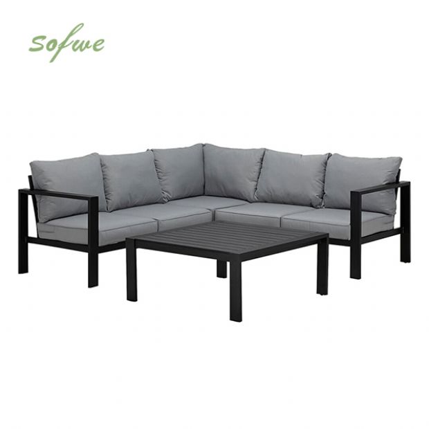 Canapé modulable d'extérieur en aluminium 5 places - 11C01I