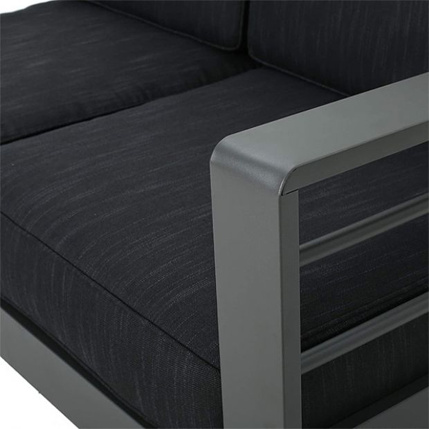 Canapé sectionnel extérieur en forme de V en aluminium - 11C01J