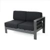 Canapé sectionnel extérieur en forme de V en aluminium - 11C01J
