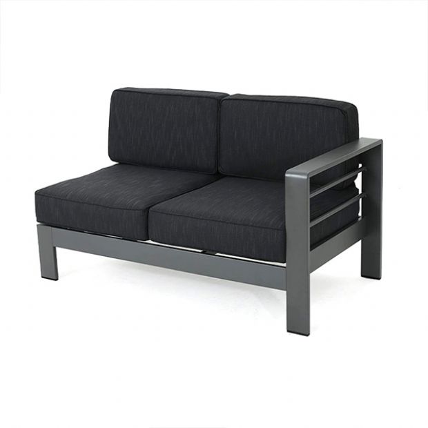 Canapé sectionnel extérieur en forme de V en aluminium - 11C01J
