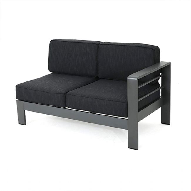 Canapé sectionnel extérieur en forme de V en aluminium - 11C01J