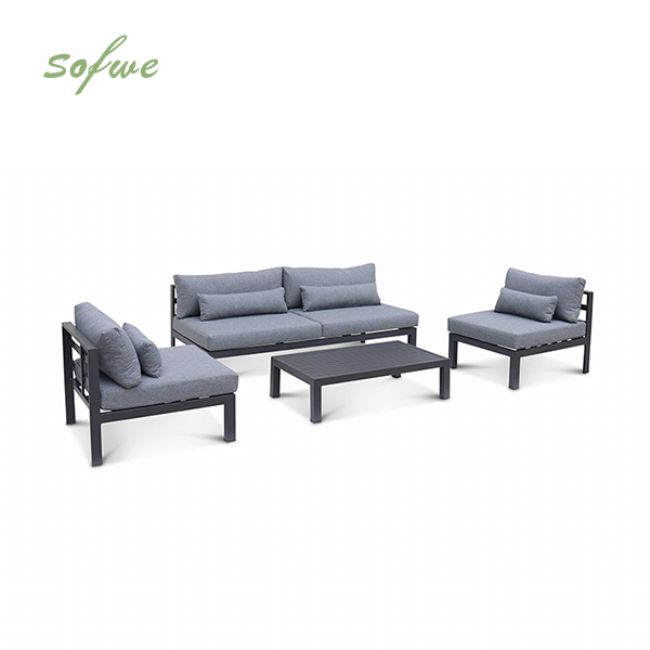 Ensemble de meubles de luxe en aluminium avec coussin - 11C01Q