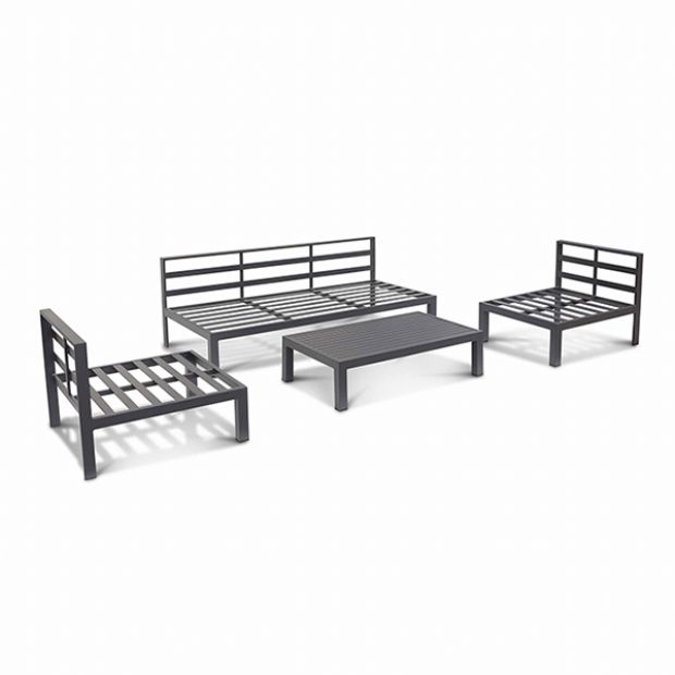 Ensemble de meubles de luxe en aluminium avec coussin - 11C01Q