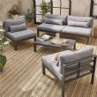 Ensemble de meubles de luxe en aluminium avec coussin - 11C01Q
