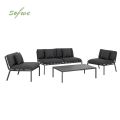 Ensemble de canapé d'extérieur 4 pièces en métal et aluminium - 11C01R