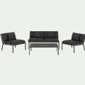 Ensemble de canapé d'extérieur 4 pièces en métal et aluminium - 11C01R