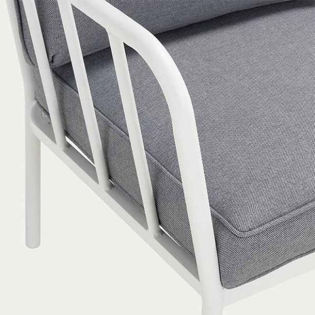Ensemble de canapé en aluminium moderne avec coussin - 11C01V