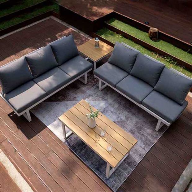 Meubles de patio en aluminium avec siège réglable - 11C01Y