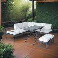 Canapé d'angle avec table réglable en hauteur - 11C03B