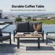 Ensemble de canapés en aluminium pour extérieur 4 pièces en couleur noire - 11C11F