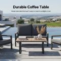 Ensemble de canapés en aluminium pour extérieur 4 pièces en couleur noire - 11C11F