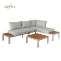 Ensemble canapé d'angle pour extérieur avec dossier réglable et canapé deux places - 11C11G
