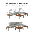 Ensemble canapé d'angle pour extérieur avec dossier réglable et canapé deux places - 11C11G