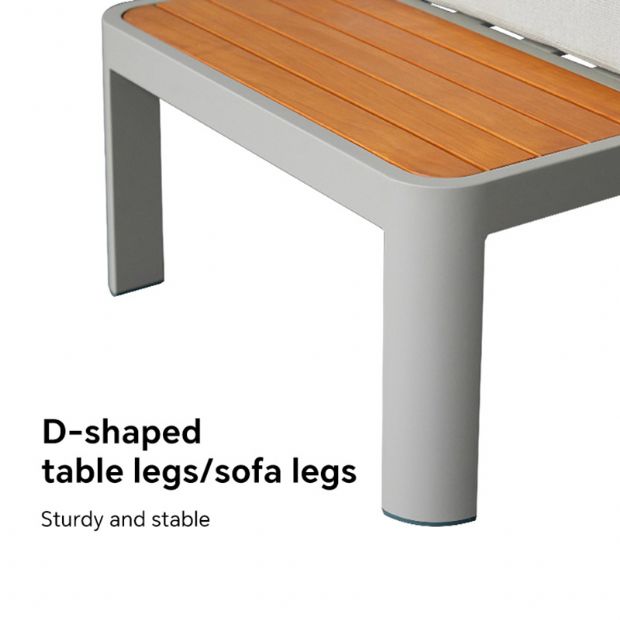 Ensemble canapé d'angle pour extérieur avec dossier réglable et canapé deux places - 11C11G