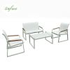 Ensemble de canapés en aluminium pour extérieur 4 pièces en couleur blanche - 11C11J