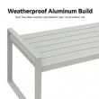 Ensemble de canapés en aluminium pour extérieur 4 pièces en couleur blanche - 11C11J