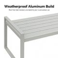 Ensemble de canapés en aluminium pour extérieur 4 pièces en couleur blanche - 11C11J