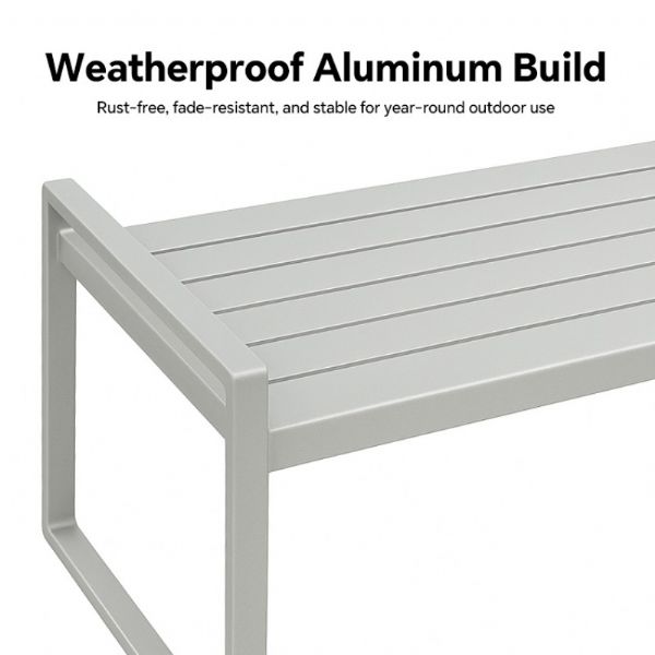 Ensemble de canapés en aluminium pour extérieur 4 pièces en couleur blanche - 11C11J