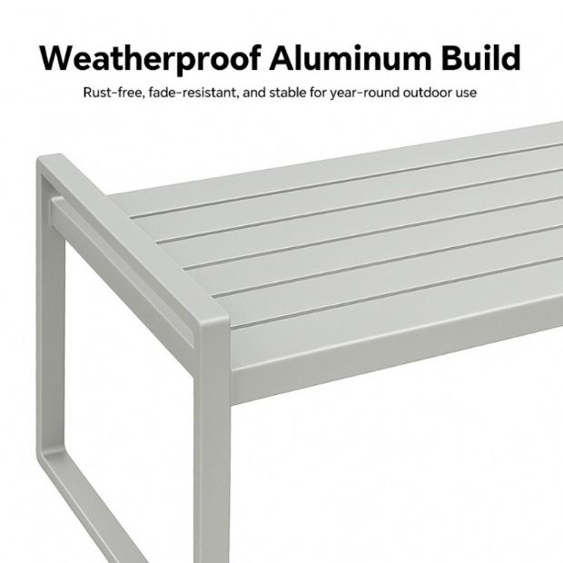 Ensemble de canapés en aluminium pour extérieur 4 pièces en couleur blanche - 11C11J