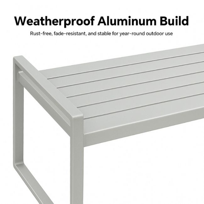 Ensemble de canapés en aluminium pour extérieur 4 pièces en couleur blanche - 11C11J