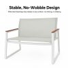 Ensemble de canapés en aluminium pour extérieur 4 pièces en couleur blanche - 11C11J